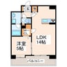 LIBTH平成けやき通り 1LDKの間取り