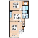 サンセット・ヒルA・B・Cの間取図