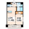 トリニティ近見 1LDKの間取り