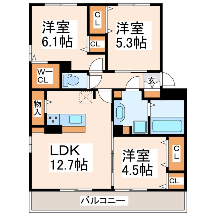 間取図 ロンジェヴィテ