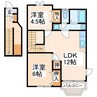 産交バス（宇土市）/花園橋 徒歩12分 2階 築23年 2LDKの間取り