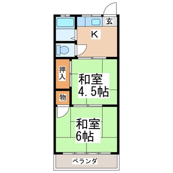 間取図 コーポ川尻