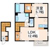 ルグランコートＢ 1LDKの間取り