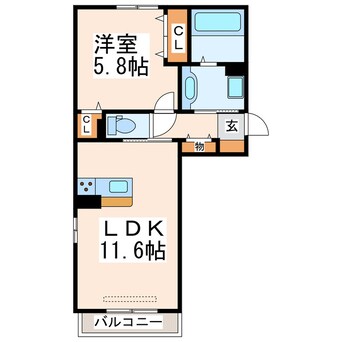 間取図 ルガルボニート西熊本