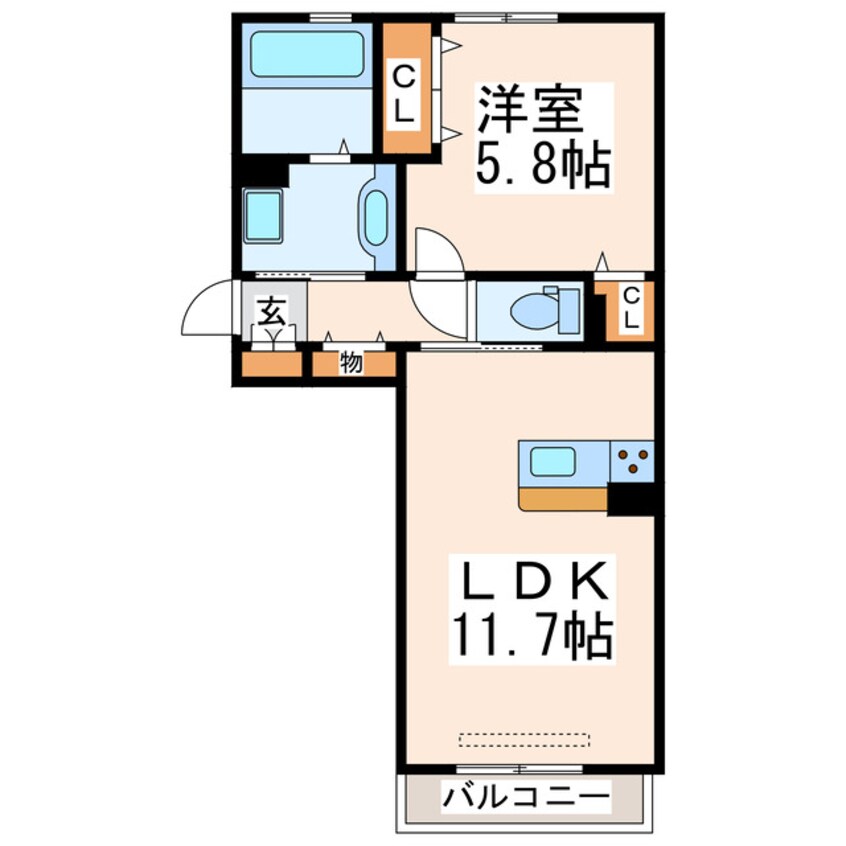 間取図 ルガルボニート西熊本