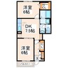 グリーンコーポ城南Ⅲ 2DKの間取り