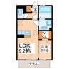 アザックけやき通り 1LDKの間取り