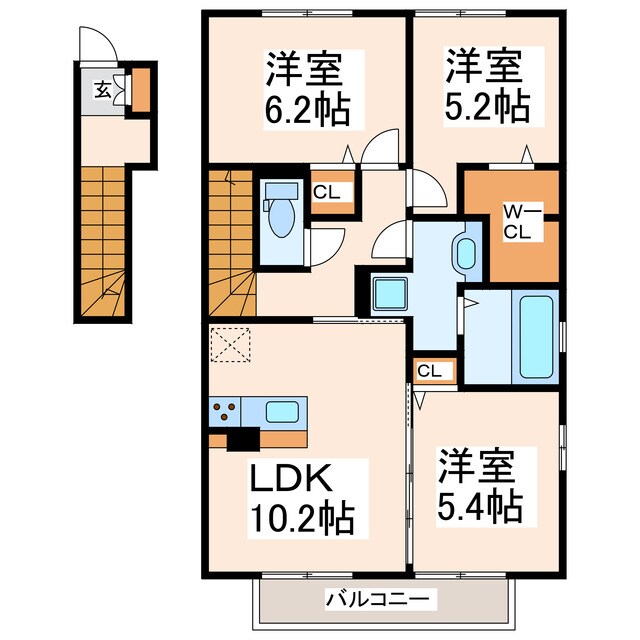 間取り図 アムール城南Ｂ