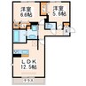 アークブライト 2LDKの間取り