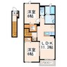 ベルブラウニーⅠ 2LDKの間取り