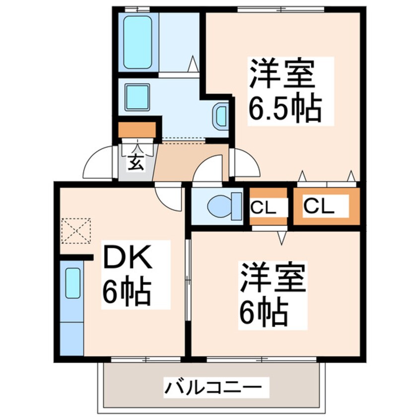 間取図 エクレール・ヴェルドミールＡ