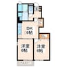 プレシード笹原Ａ 2DKの間取り