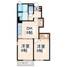 プレシード笹原Ａ 2DKの間取り