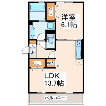 間取図 Rose MansionⅡ