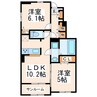 ブラウンドヒルＭ 2LDKの間取り