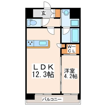 間取図 鹿児島本線/西熊本駅 徒歩18分 2階 築5年