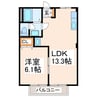 スカイアイランド 1LDKの間取り