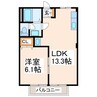 スカイアイランド 1LDKの間取り