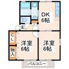 エーデルハイム 2DKの間取り