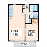 アーバン不知火 1LDKの間取り