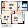 アーバン不知火Ⅵ 2DKの間取り