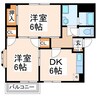 アーバン不知火Ⅵ 2DKの間取り