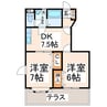アーバン不知火Ⅷ 2DKの間取り