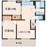 パークヒルＡ・Ｂ 2LDKの間取り