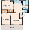 パークヒルＡ・Ｂ 2LDKの間取り
