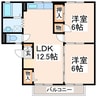 パークヒルＡ・Ｂ 2LDKの間取り