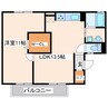 パークヒルＡ・Ｂ 1LDKの間取り