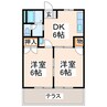 アーバンハイツ 2DKの間取り