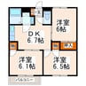 エスポワール花園 3DKの間取り