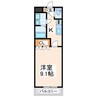 熊本バス/南田 徒歩3分 1階 築17年 1Kの間取り