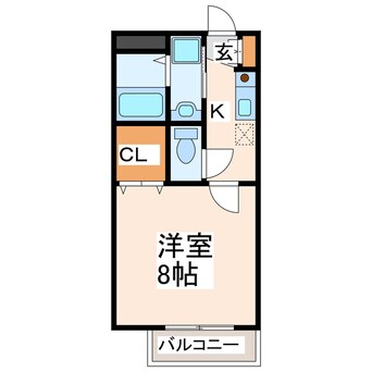 間取図 産交バス（宇土市）/上松山 徒歩4分 2階 築20年