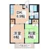 キャナルシティ壱番館・弐番館 2DKの間取り