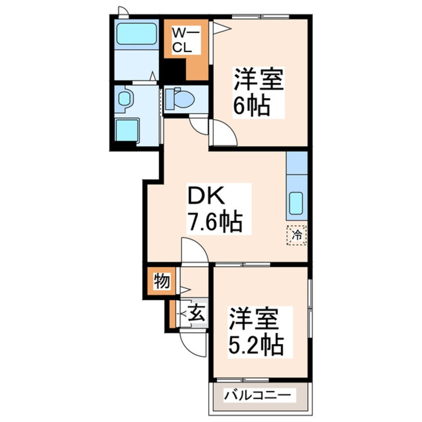 間取図 産交バス（宇城市）/小川工業高校前 徒歩5分 1階 築15年