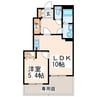 エミスフェール 1LDKの間取り