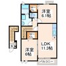 パストラルレジデンスＢ 2LDKの間取り