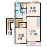 パストラルレジデンスＢ 2LDKの間取り