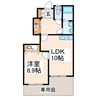 サンパステル 1LDKの間取り