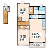 リアフラントⅠ 2LDKの間取り