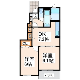 間取図 クレールコート壱・弐・参番館