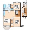 産交バス（宇土市）/上松山 徒歩13分 2階 築24年 2LDKの間取り