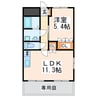 ハイツルーエン 1LDKの間取り