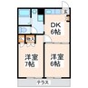 うとはなぞの 2DKの間取り