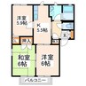 ハピネス高柳Ｃ 3Kの間取り