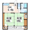 コーポサンライズ 2DKの間取り