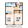 マンダリーナ 1LDKの間取り