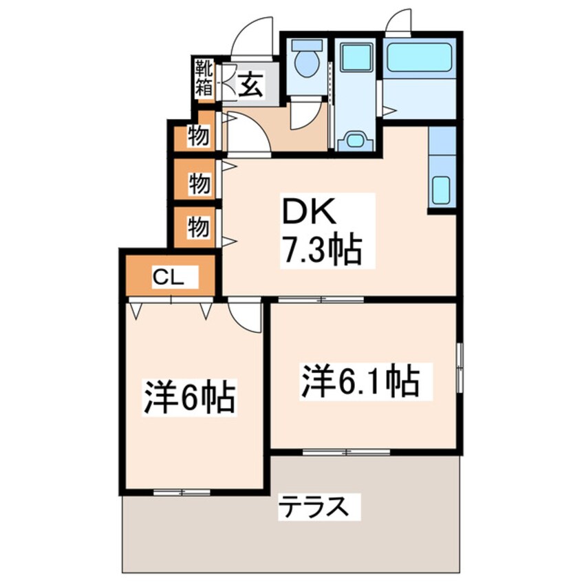 間取図 サニーデイ・コートＤ